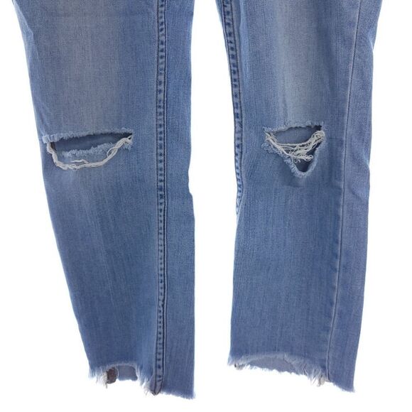 Free People Women's Size 30 Blue Cotton Distressed Jeans - Picture 3 of 9